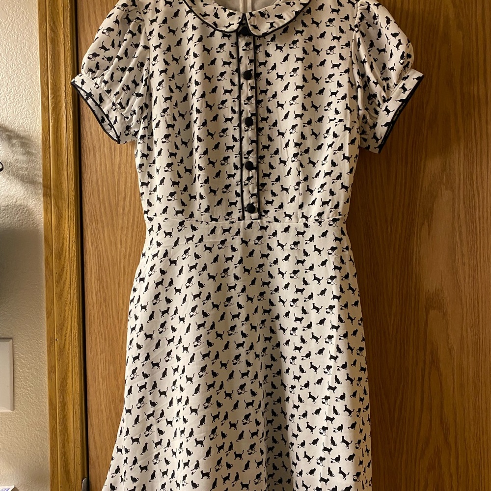 Voodoo Vixen adorable cat dress with collar medium